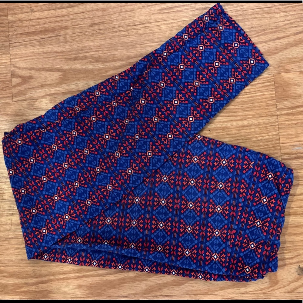 Blue/Red TC LulaRoe Leggings